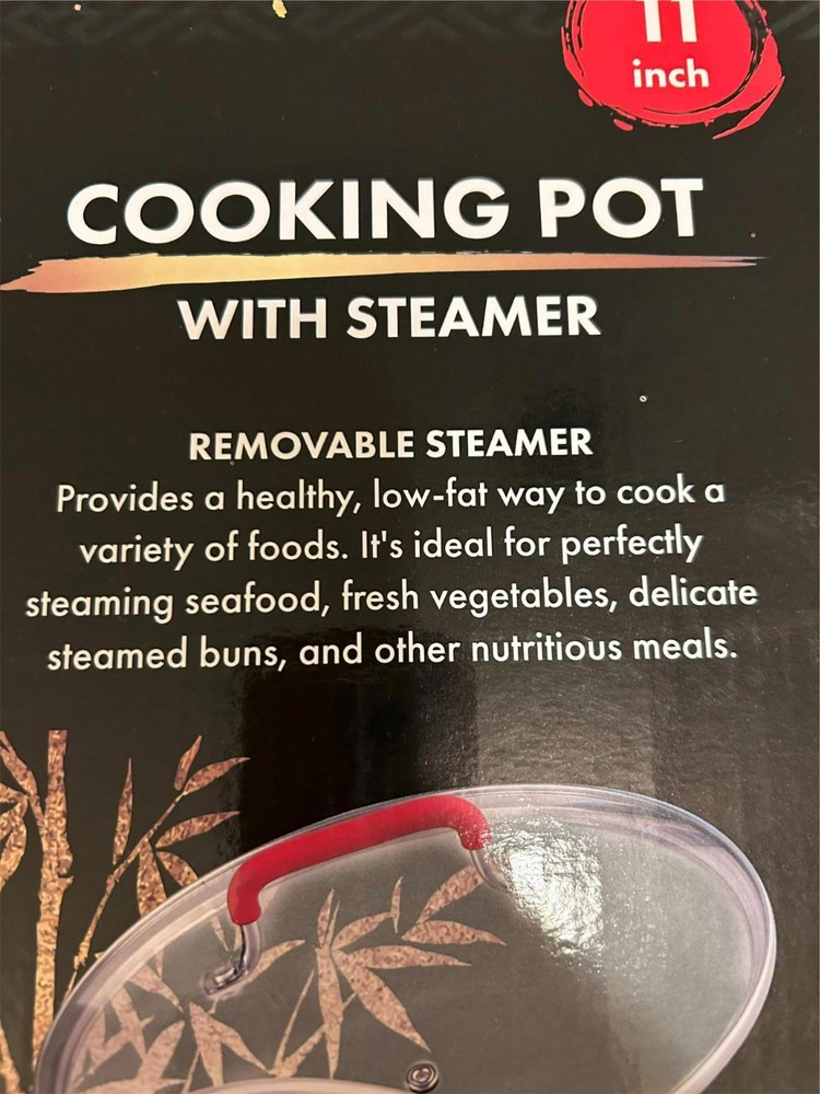 HARMONY -- 11" COOKING POT WITH STEAMER -- NEW