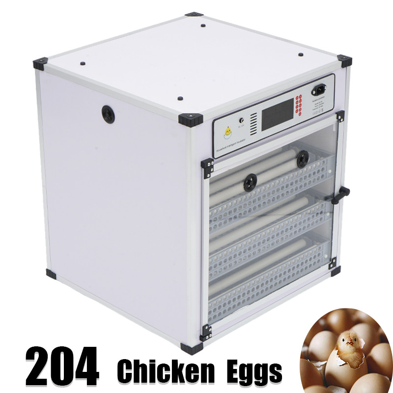 204 Intelligence Eggs Incubator Automatic Hatching Chicken Quail Dual Electric