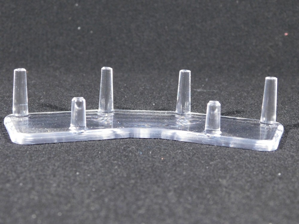 DOUBLE Three Post SPHERE Display Stand SMALL Size Clear Acrylic