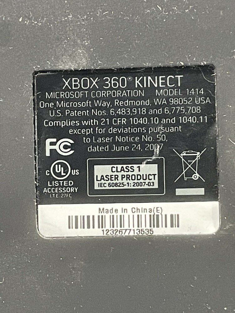 Microsoft Kinect Sensor Bar Xbox 360 with AC Power Adapter Model 1414