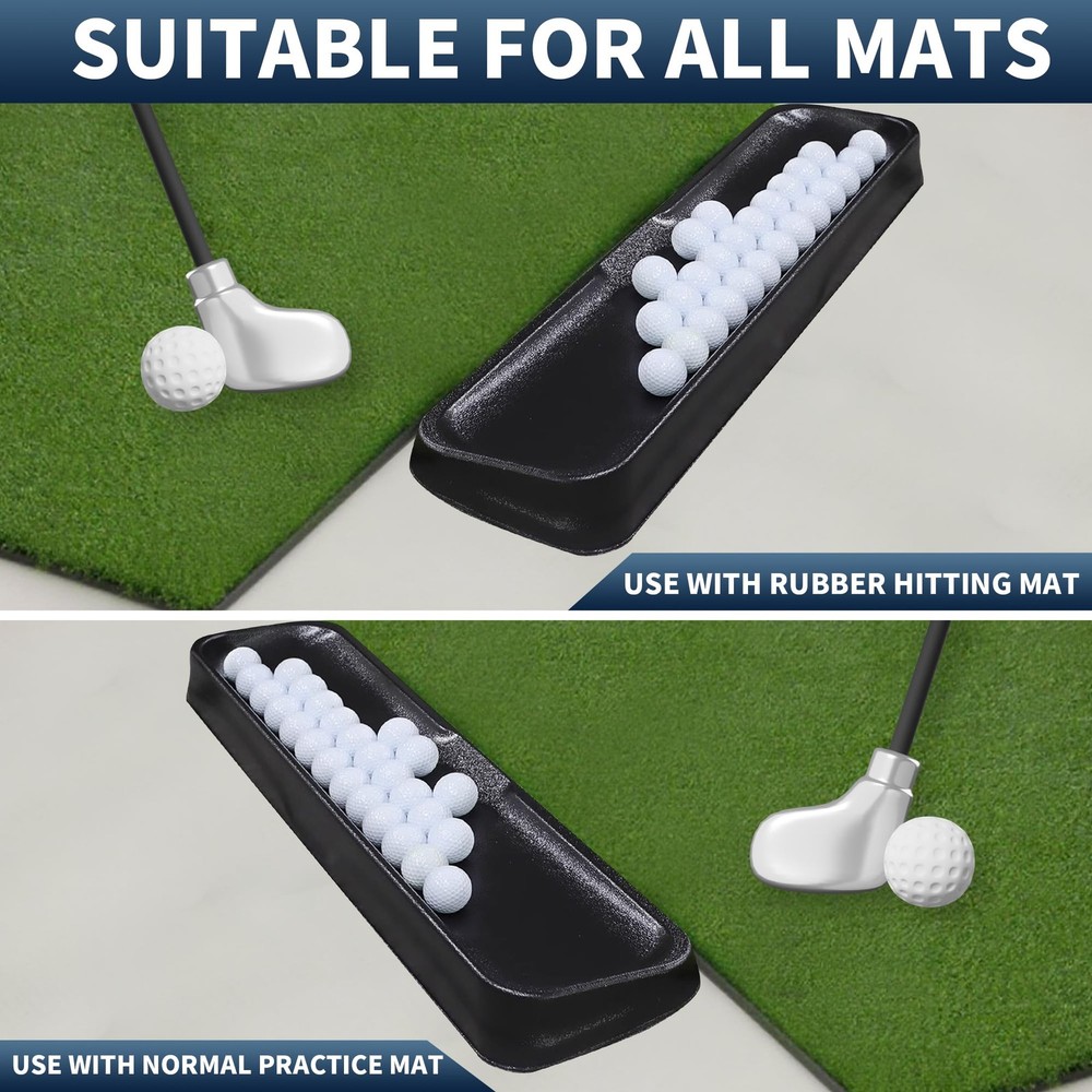Golf Ball Tray 100 Balls Capacity Swing Tracking Function Hitting Mats