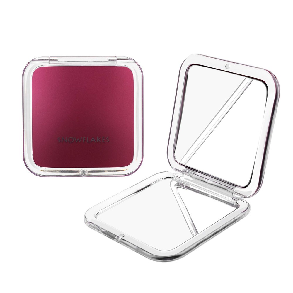 Magnifying Compact Mirror  Snowflakes Elegant Compact Pocket Mini Makeup Mirr...