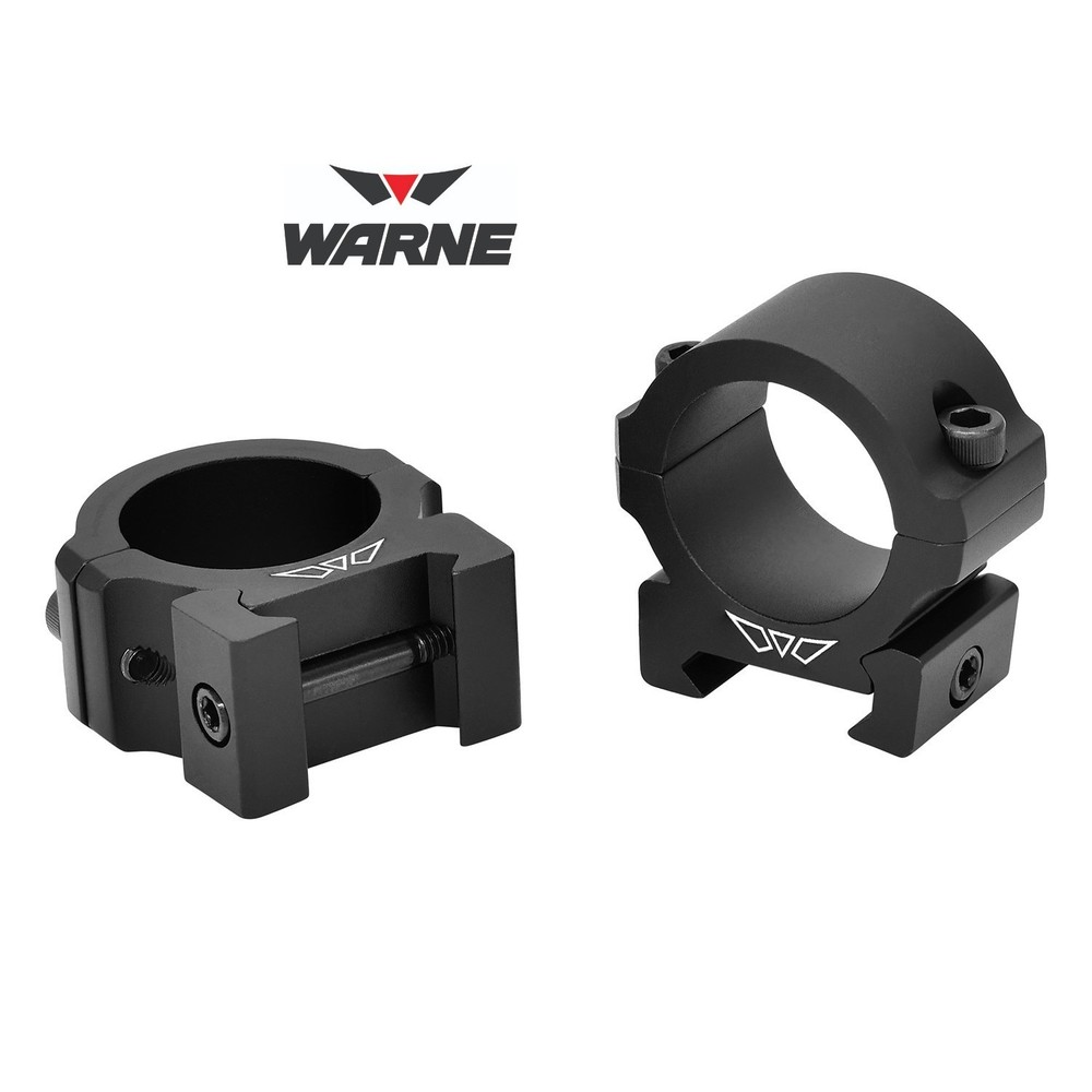 Warne Vapor Horizontal Split 1" Low Rings, 0 MOA, Fixed, Matte Black - V600M