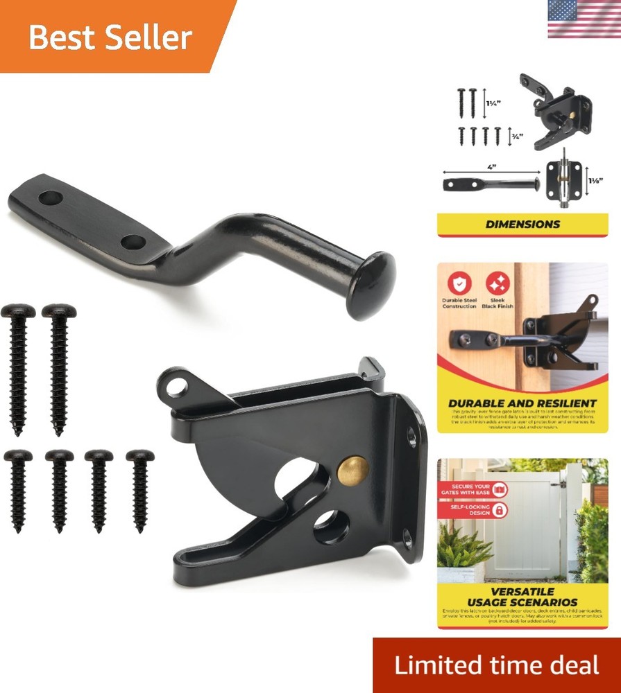 Versatile Garden Gate Latch with Automatic Locking and Quick Install Features