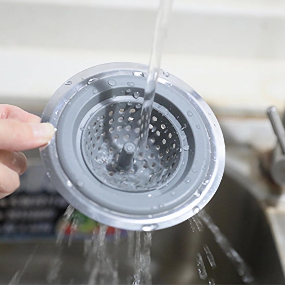 2 Pack Kitchen Sink Drain Strainer Silicone Stainless, Drain Protector,Preven...