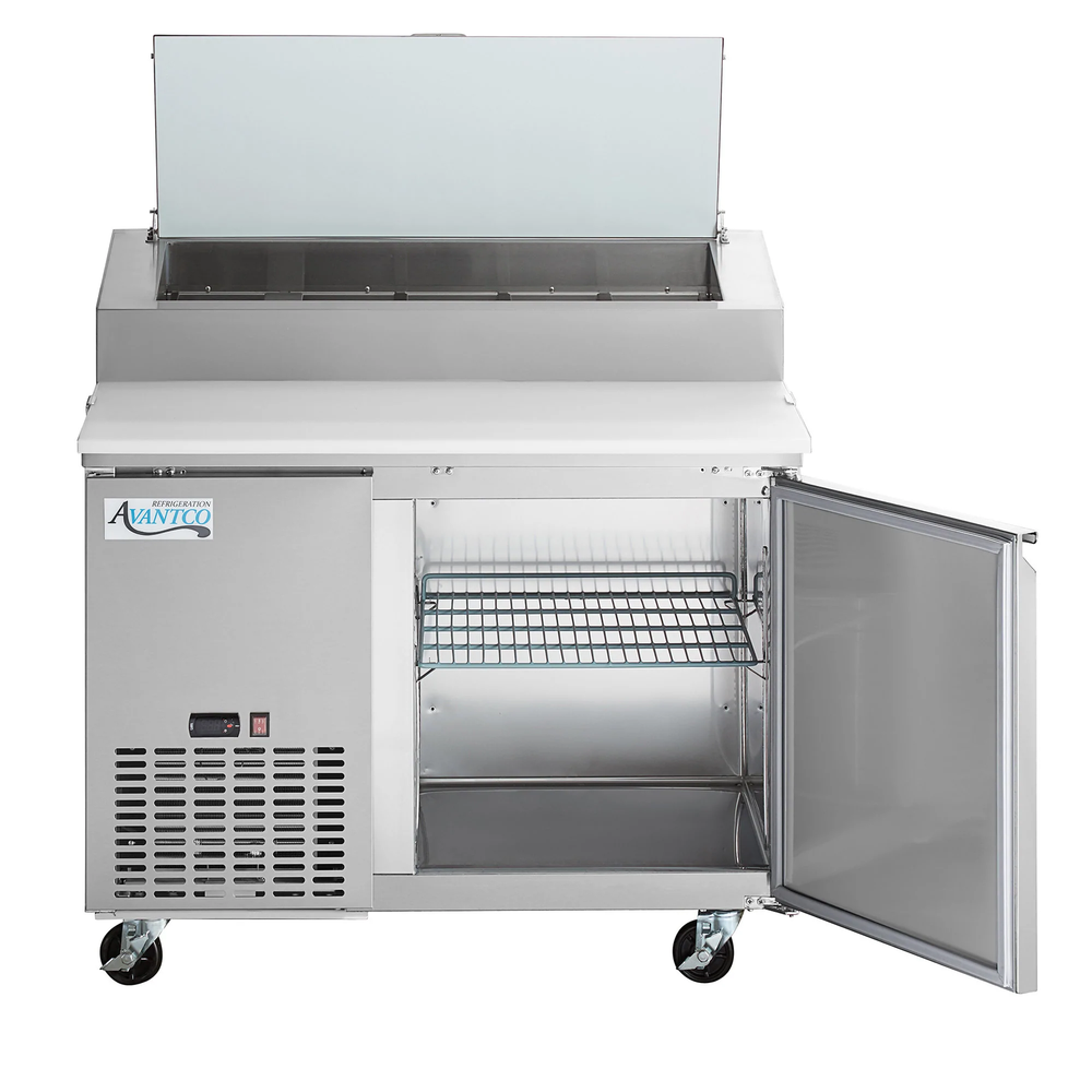 44" 1 Door Refrigerated Pizza Prep Table