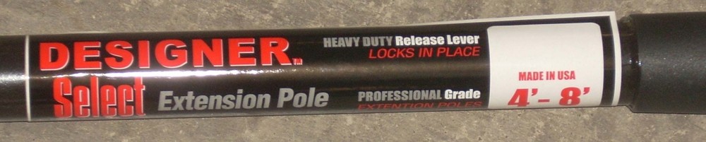 Designer Select 4-8' Frame Lock Extension Pole w Lever Release USA Made