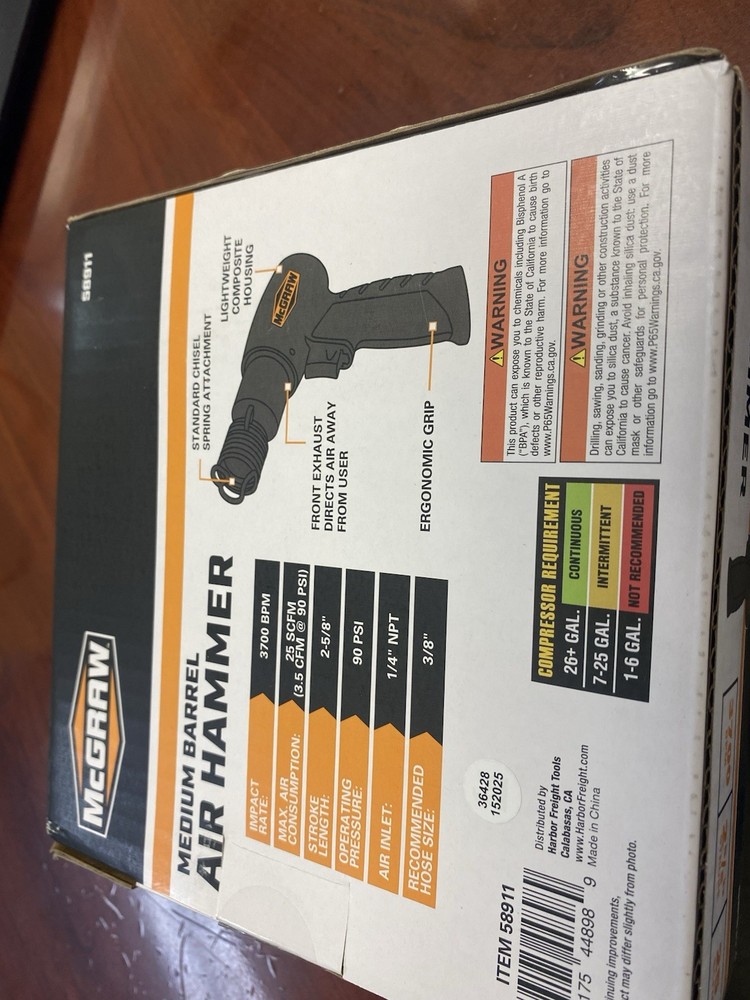 Pneumatic Medium Barrel Air Hammer