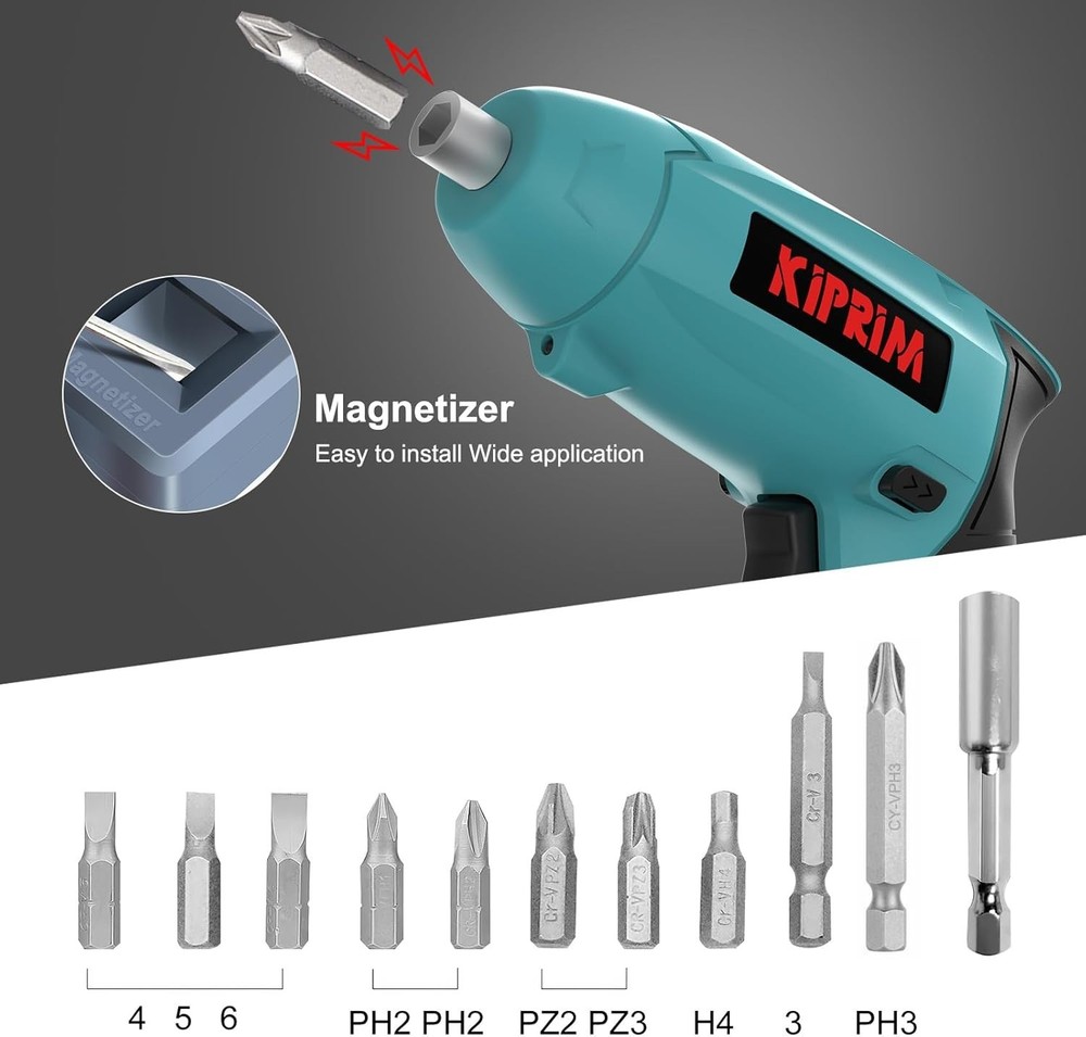 Lightweight 4V Electric Screwdriver with Rechargeable Battery for Home Projects