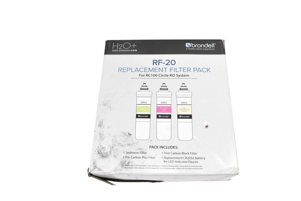 Brondell RF-20 Replacement Filter Pack For RC100 Circle RO System White Kitchen