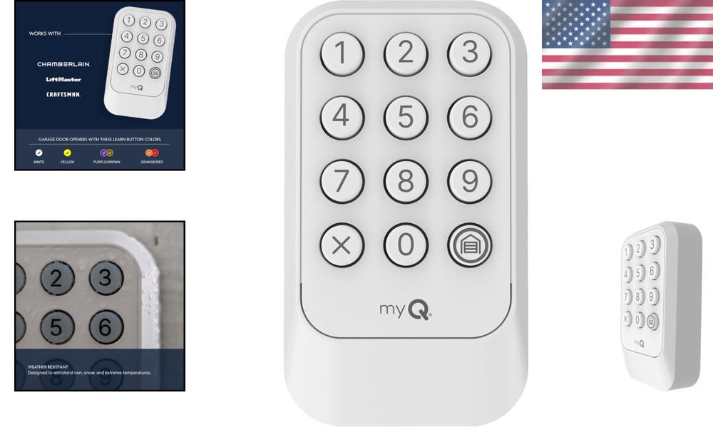 myQ Wireless Garage Door Keypad - White