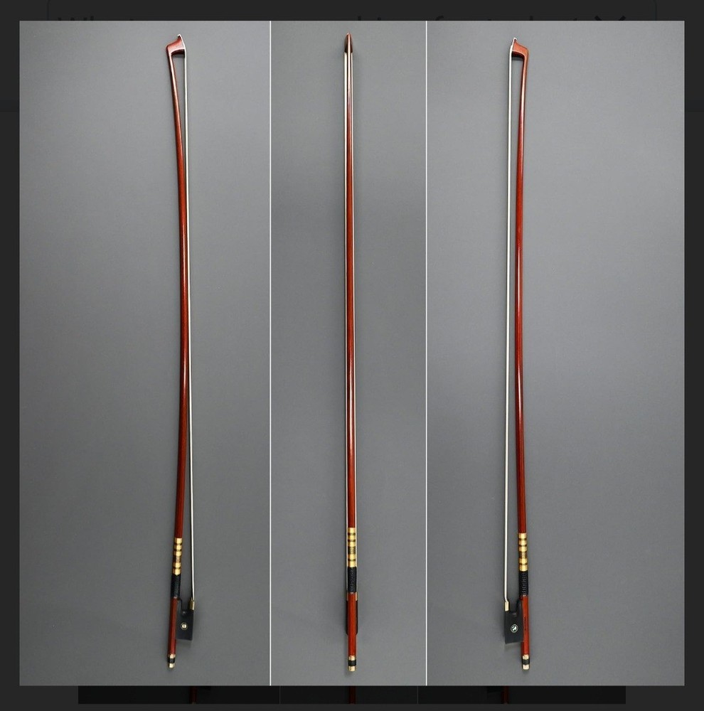 Concert Level Pernambuco Viola Bow 4/4 Size Straight ~ Balanced Ebony Frog ~