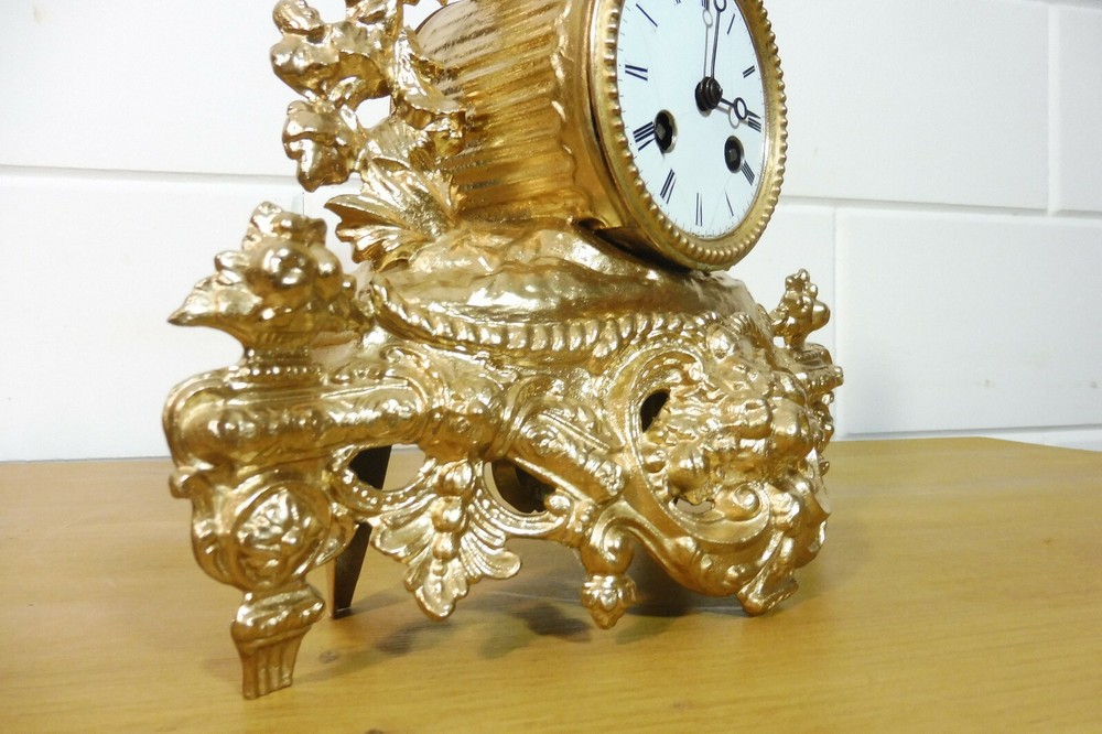 Old Mantel Clock Table Clock Shelf Mantel