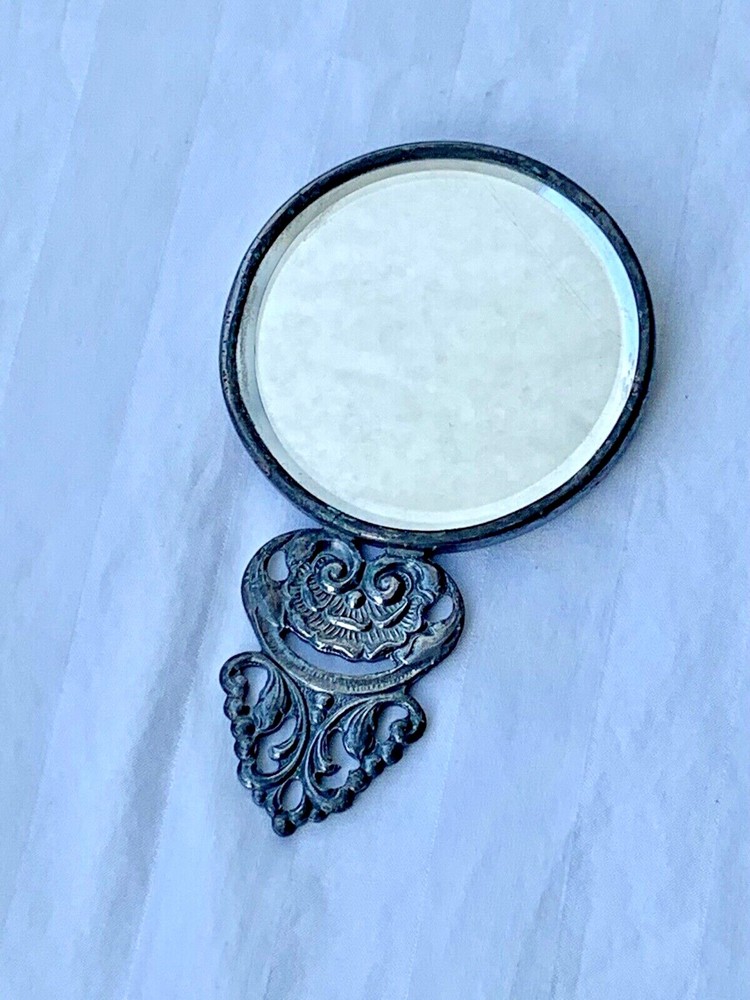 Vintage Pocket Mirror Denmark Farm Scene