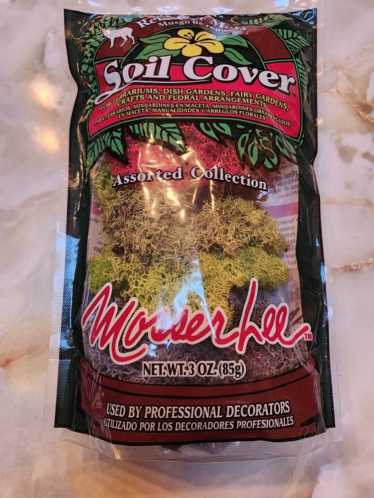 Mosser Lee 3 oz Reindeer Moss-Soil Cover, Assorted Collection (Multicolored)