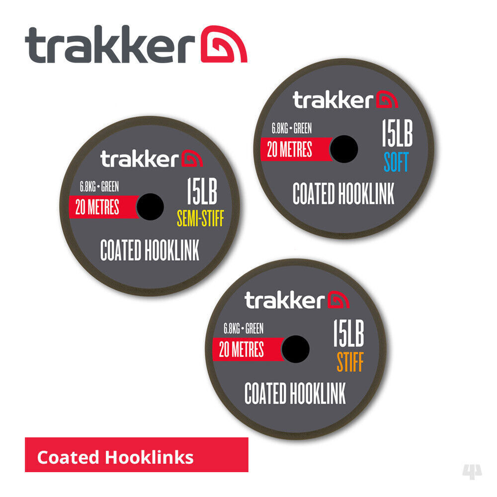 Trakker Coated Hooklink Range - Soft, Semi Stiff or Stiff - All Breaking Strains