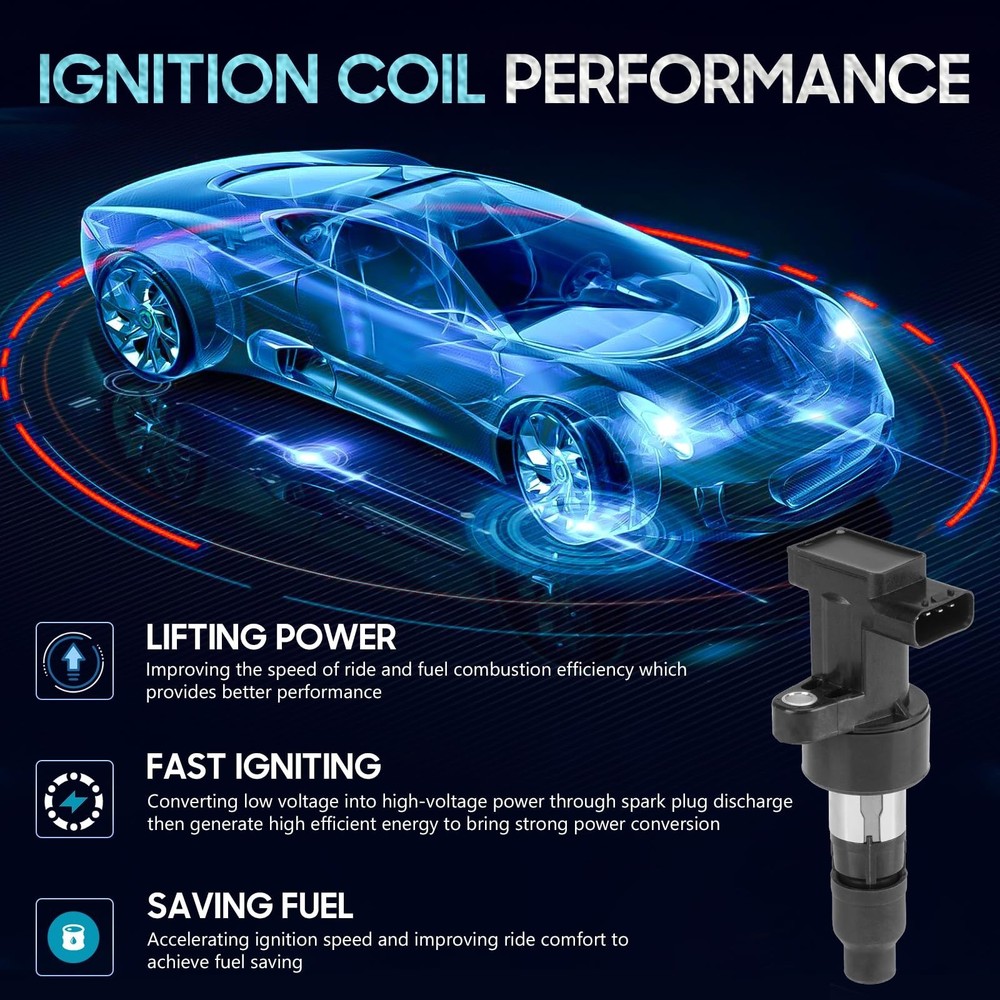 6PCS Ignition Coil Pack with 6PCS Iridium Spark Plug Compatible with 2003 200...