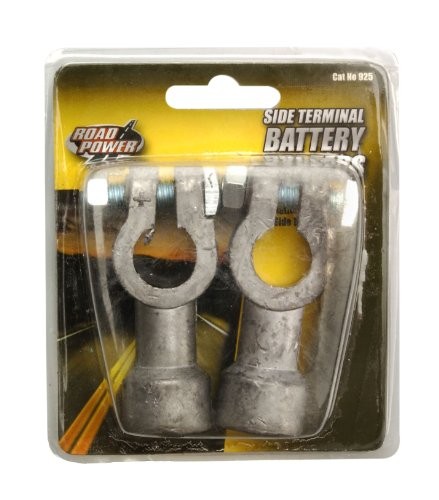 0925 Side Terminal Battery Adapters; 2-Pack; Chrome; 6 and 12-Volt