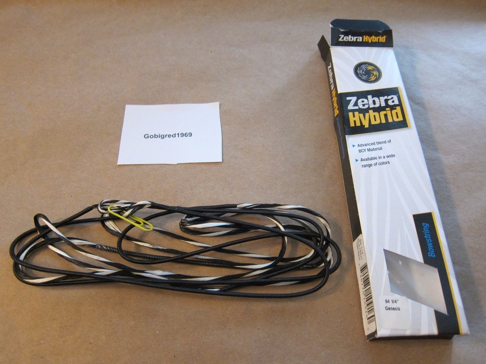 New Mathews Genesis 94 1/4" String Bowstring Zebra Hybrid Archery Black / White
