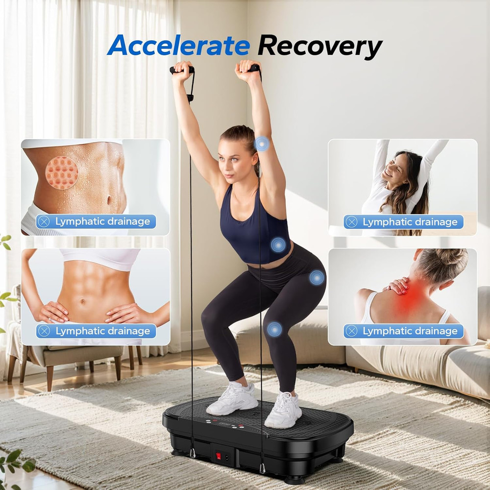 Bluetooth Vibration Plate with LED Display - Home Workout Equipment for All