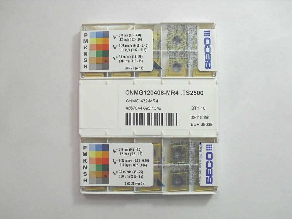 CNMG 432 MR4 TS2500 SECO Insert **10PCS** Genuine