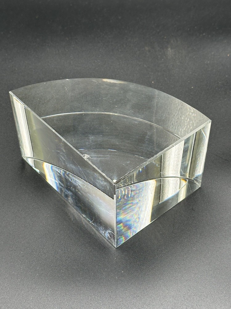Vintage Crystal Contemporary Demilune Bookends
