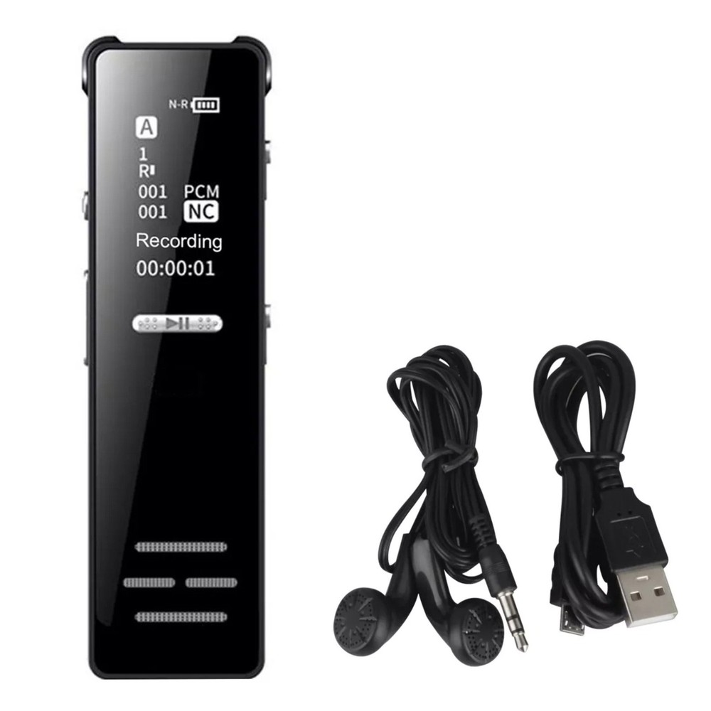 Smart Password-Protected Recorder - 128GB HD Audio Device with MP3 Player