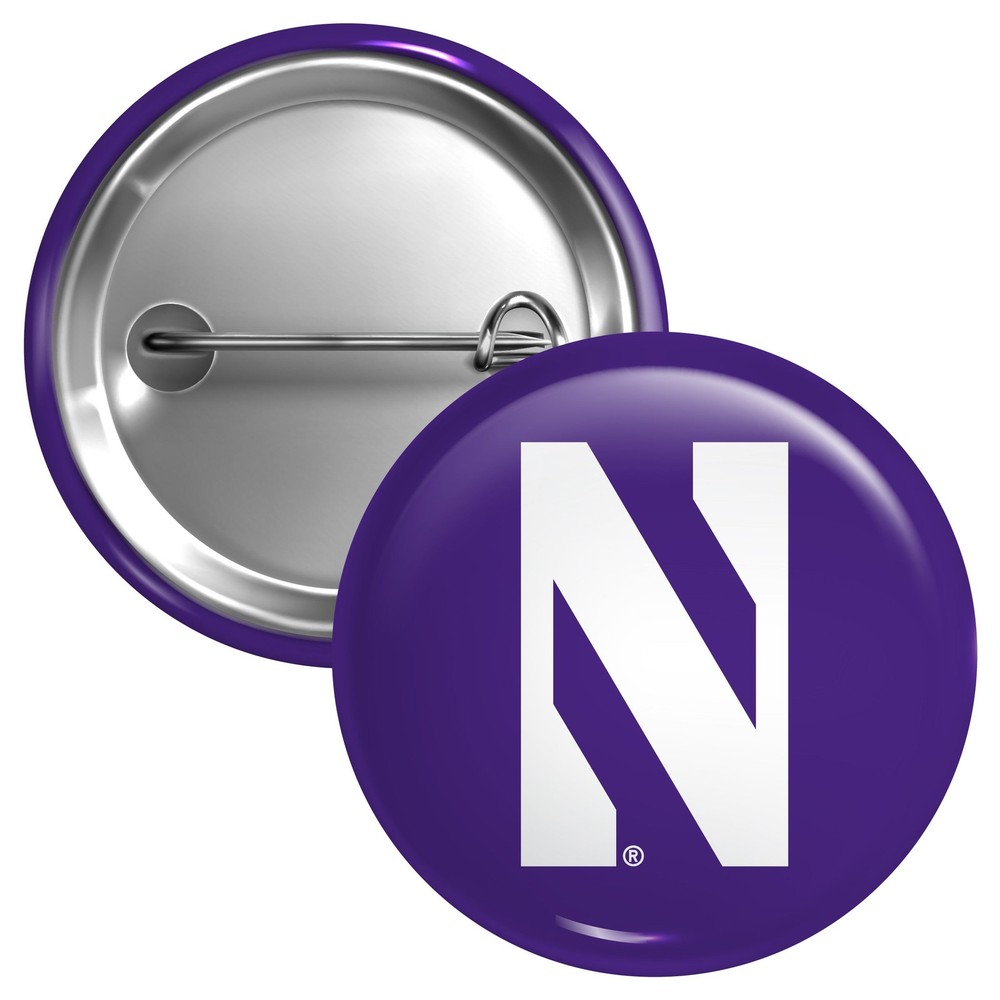 Northwestern University Wildcats Button Pin - 3 Size Options
