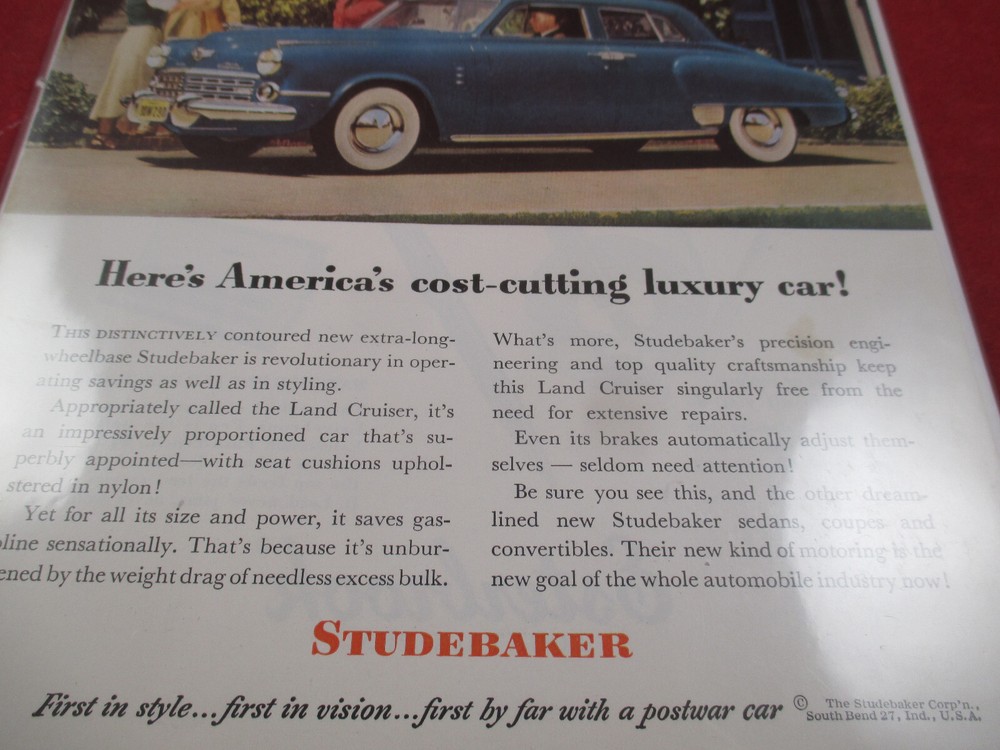 1948 Print Ad Studebaker 4-DR Land Cruiser