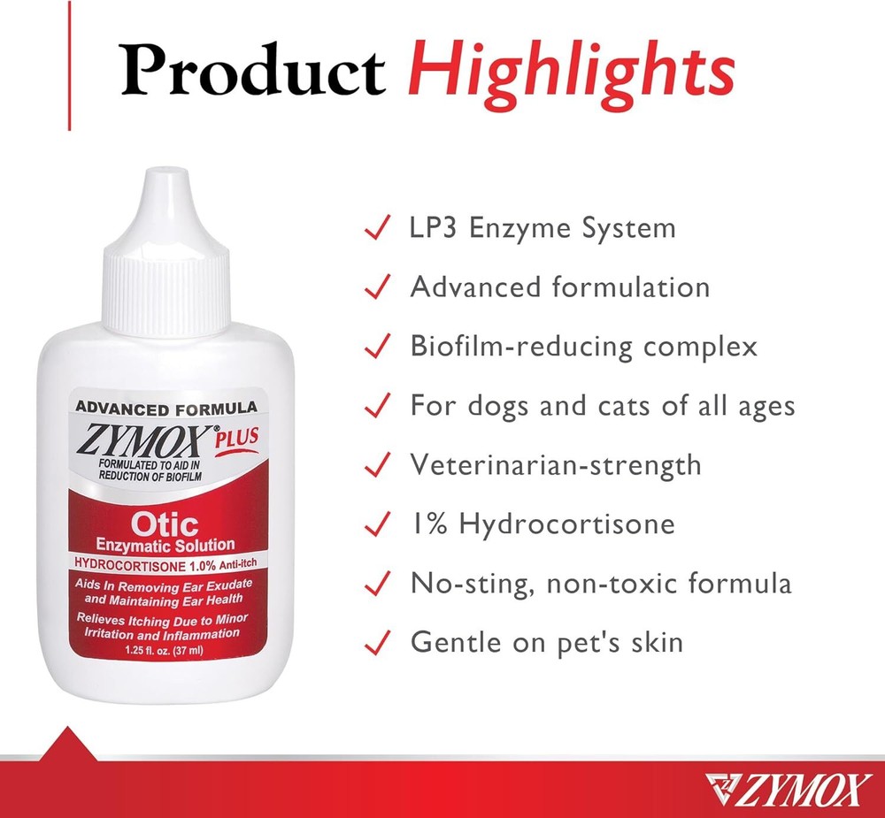 Advanced Formula Otic plus Enzymatic Ear Solution for Dogs and Cats