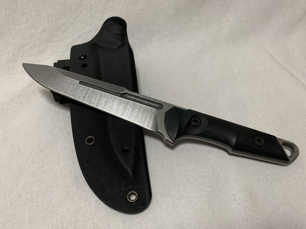 Unused SAMURAI SPIKE Fixed Blade Knife 440C w/Sheath
