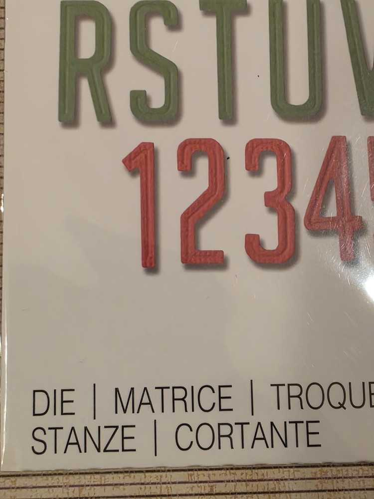 Universal Metal Die Cut Tool Sizzix Thinlits Embossed Alphabet Cut Emboss