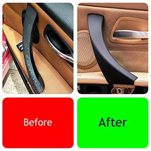 Black Right Door Handle Covers for BMW E90 E91, Interior Door Pull Handle