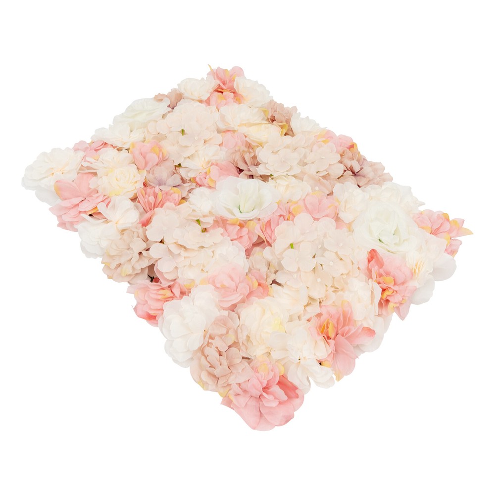 20 Pieces Flower Wall Panel Artificial Floral Backdrop Wall Decoration Backdrop