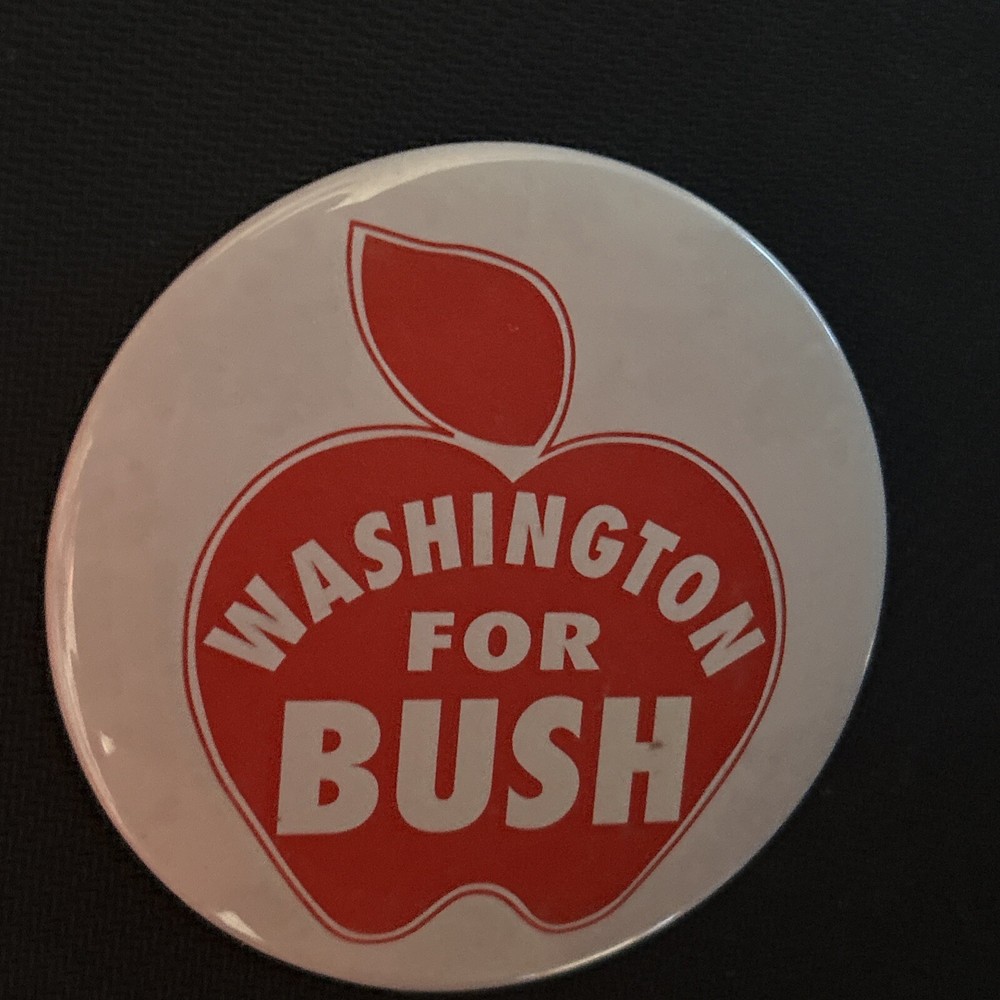 Washington For BUSH  3” pinback button pin