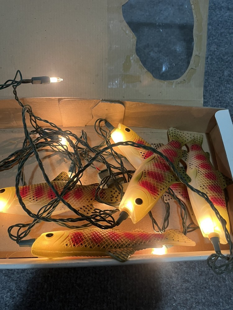 Vintage 1987 Mess O Trout Light Set Tested