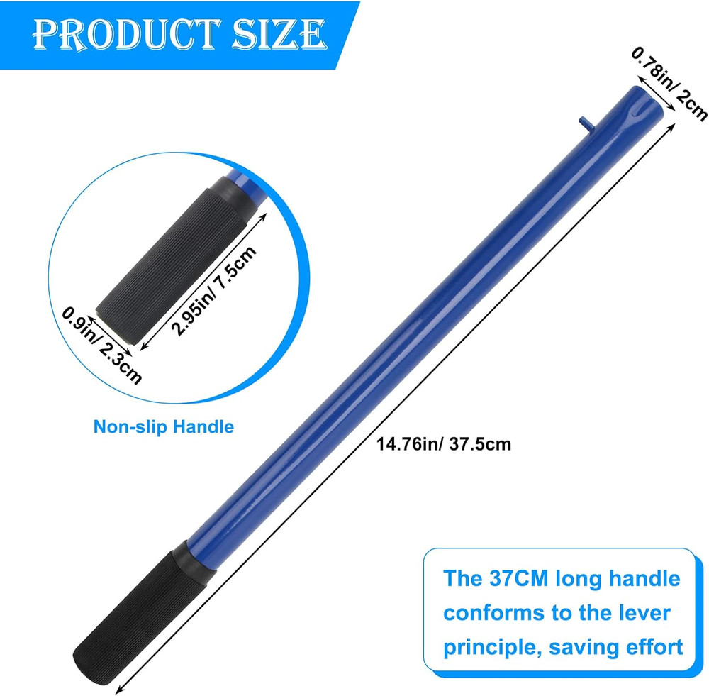 Horizontal Hydraulic Jack Handle Replacement for Floor Jacks (Blue)