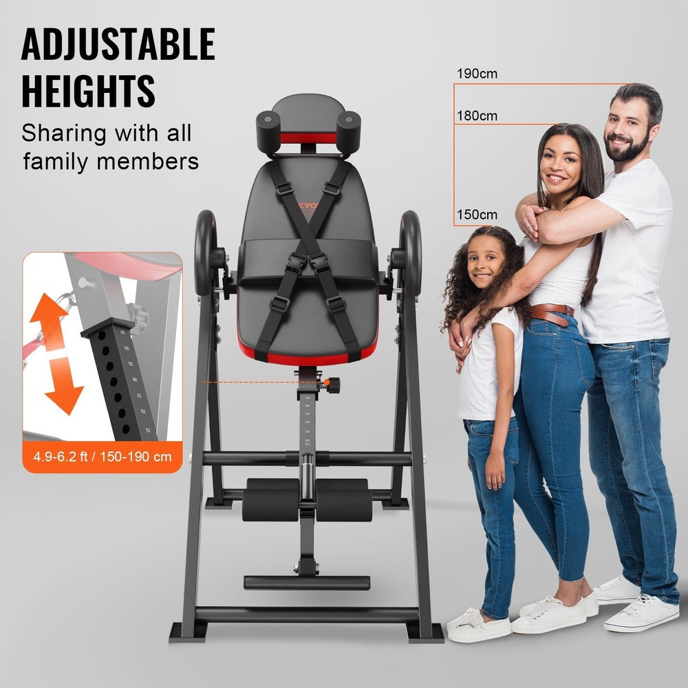 High Strength Inversion Table 330lb Capacity Foldable Workout Bench
