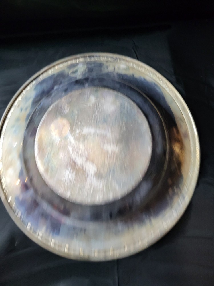 REED & BARTON 1209 Silverplate Bowl Dish Floral Rim