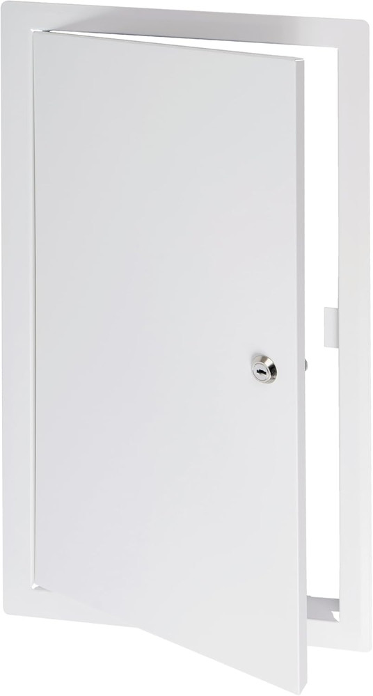 Lockable 10" x 20" White Metal Access Panel for Plumbing & Electrical Services