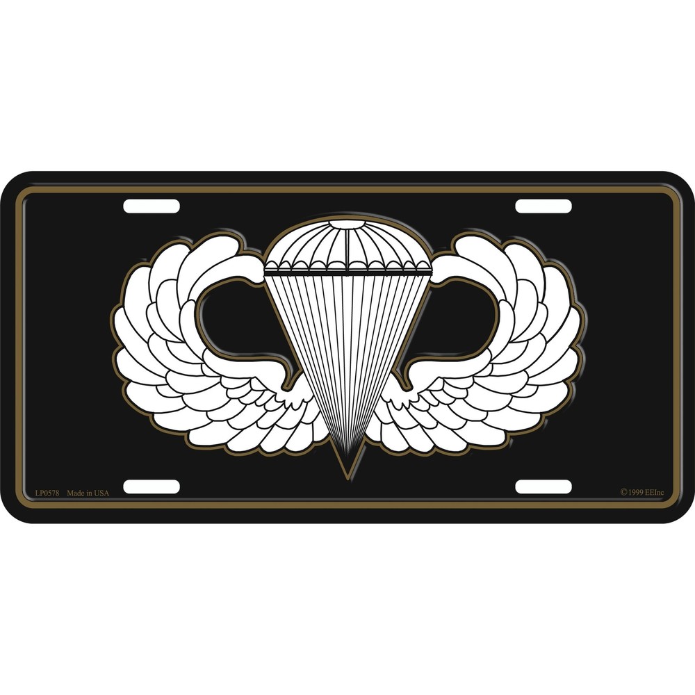 U.S. Army Airborne License Plate with Frame