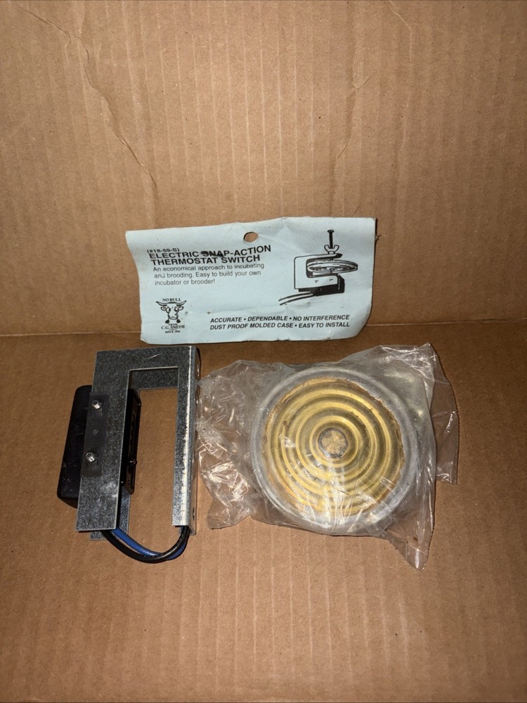 GQF #18-59-S Wafer Snap Action Thermostat Switch For Incubator/Brooder