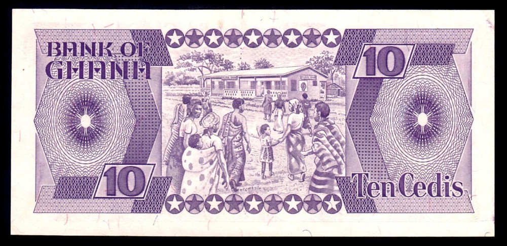 Ghana 10 Cedis, 1984, P23a Mint Unc