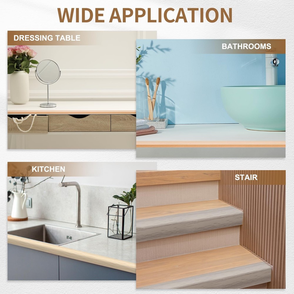 2.4 in x 9.8 ft Wall Corner Protector, Adhesive Wall Corner Guard Edge Protec...