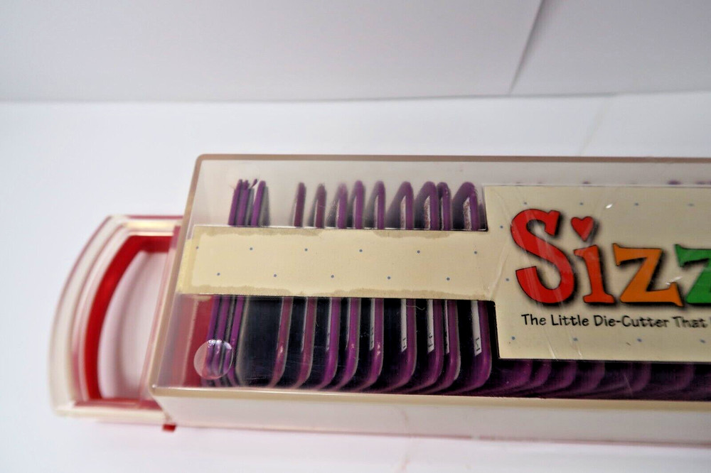 SIZZIX SIZZLET SCRIPT ALPHA DIES AND CASE