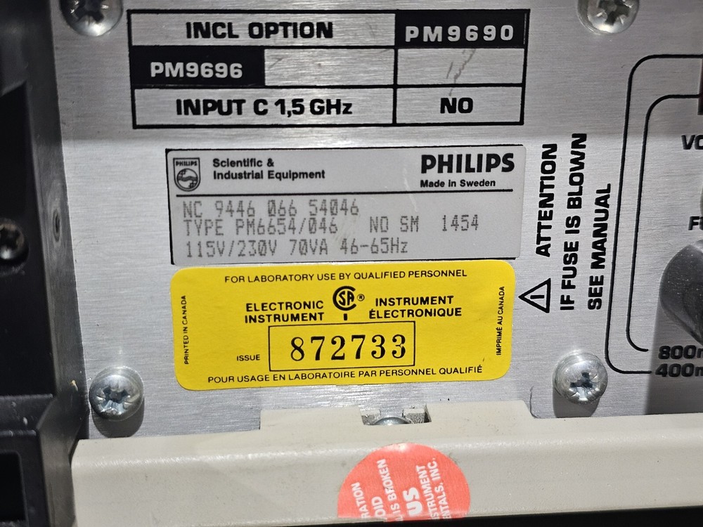 Philips PM 6654 Programmable High Resolution Timer/Counter