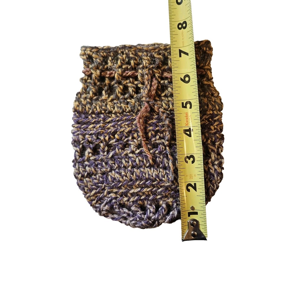 Hand Made Crochet Drawstring Trinket Bag