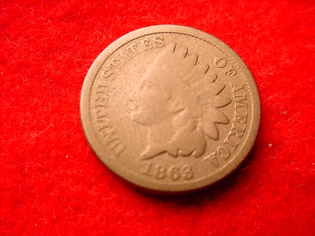 1863 INDIAN HEAD CENT NICE COIN!!   #1