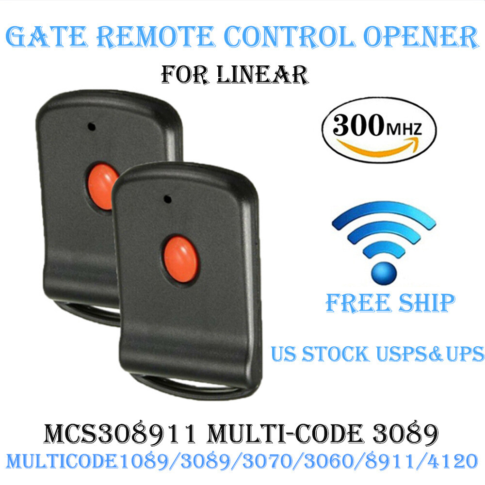 2/4pcs For Linear 3089 Multi-Code Remote Transmitter Gate Garage Opener (308911)
