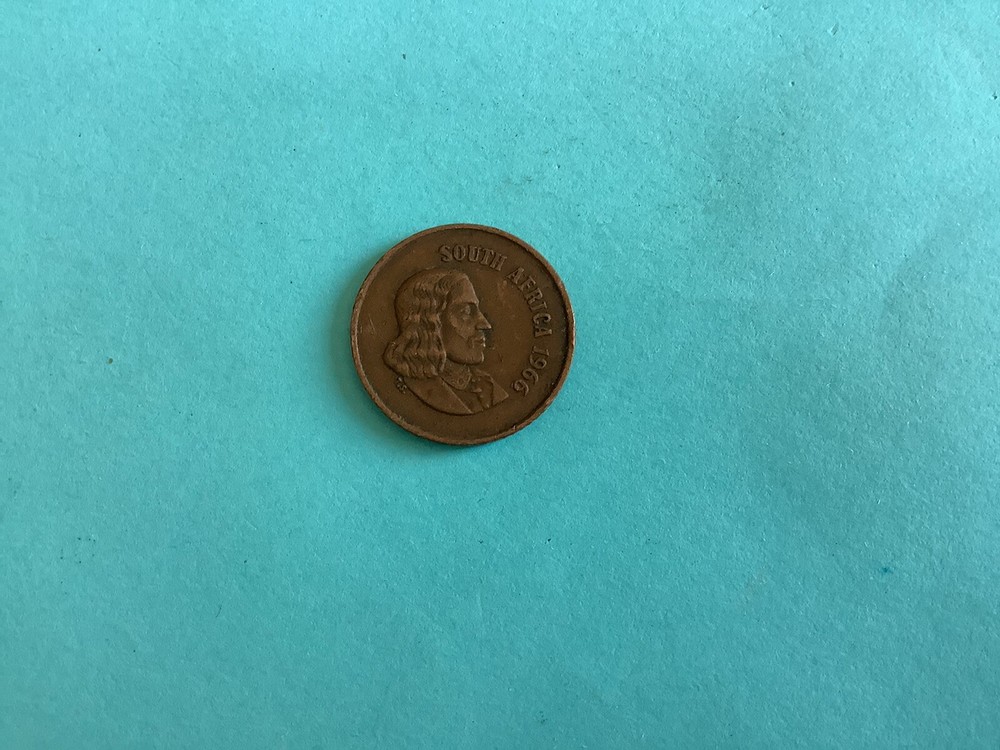 SOUTH AFRICA ONE CENT COIN 1966